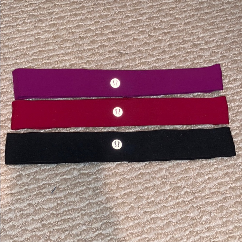 Three Lululemon headbands